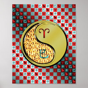 Ram en metalen slang poster