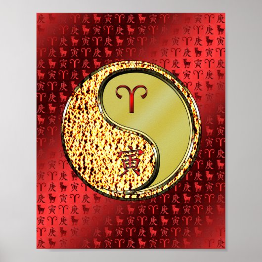 Ram en metalen tijger poster (Voorkant)