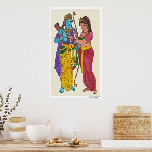 Ram en Sita Poster (Keuken)