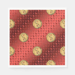 Ram en vuur tijger servet