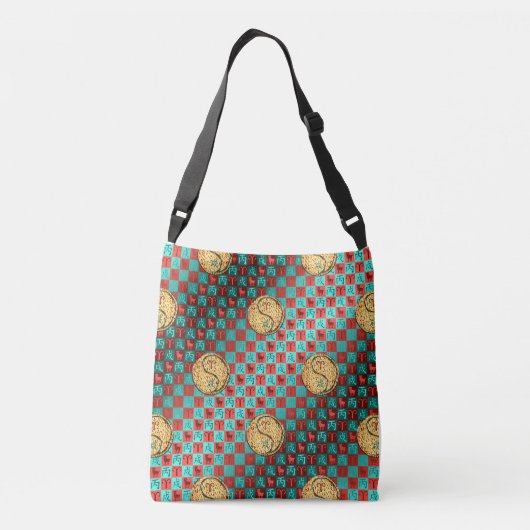 Ram en vuurhond crossbody tas (Achterkant)