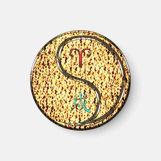 Ram en vuurhond magneet (Voorkant)