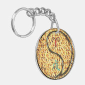 Ram en vuurhond sleutelhanger (Voorkant Links)
