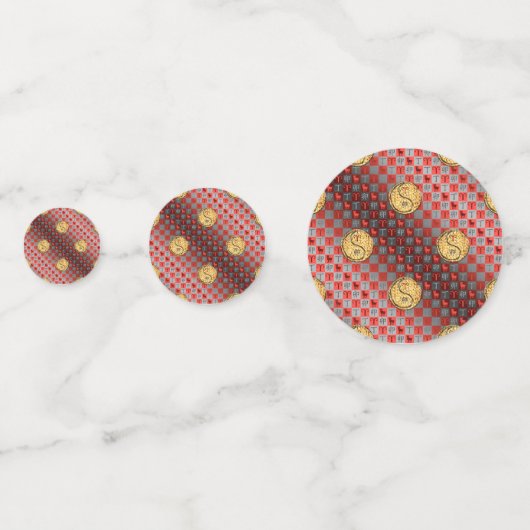 Ram en vuurkonijn confetti (Achterkanten)