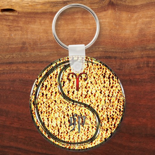 Ram en vuurkonijn sleutelhanger (Achterkant)