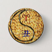 Ram en vuuros ronde button 5,7 cm (Voorkant)