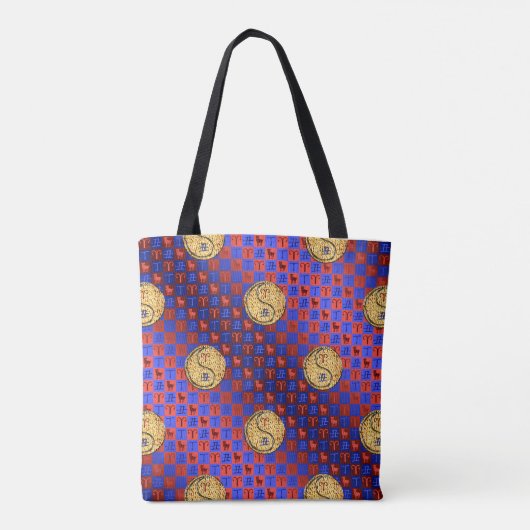 Ram en vuuros tote bag (Achterkant)