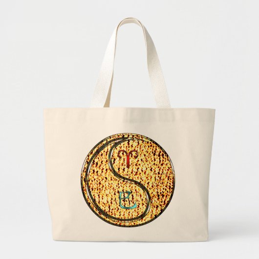 Ram en vuurslang grote tote bag (Voorkant)