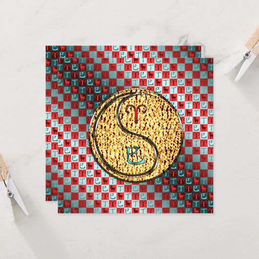 Ram en vuurslang kaart (Voorkant / Achterkant in situ)