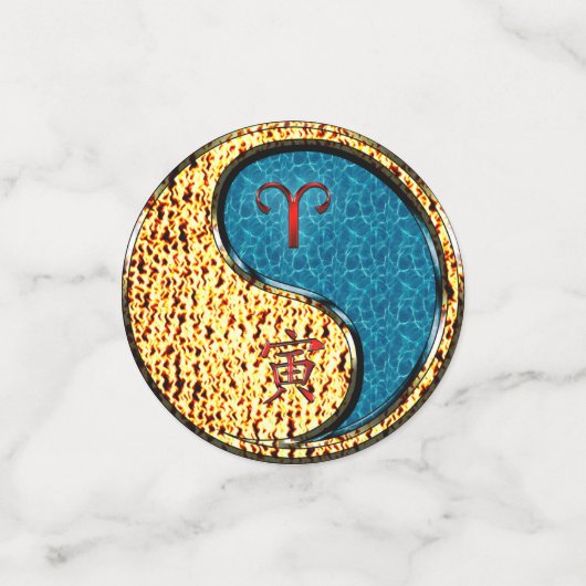 Ram en water tijger confetti (Kleine voorkant)