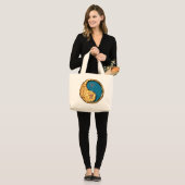 Ram en water tijger grote tote bag (Voorkant (model))
