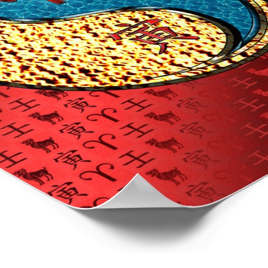 Ram en water tijger poster (Hoek)