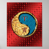 Ram en water tijger poster (Voorkant)