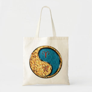 Ram en water tijger tote bag