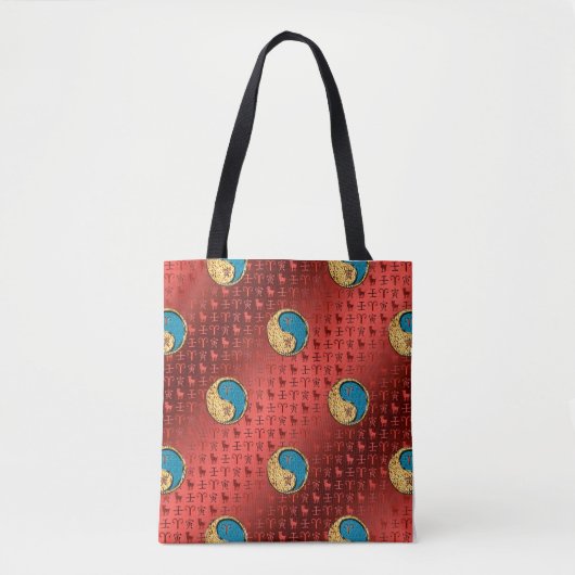 Ram en water tijger tote bag (Voorkant)