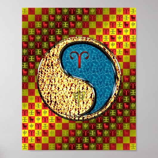 Ram en wateraap poster (Voorkant)