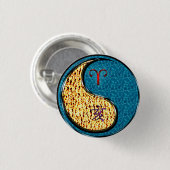 Ram en waterbeer ronde button 3,2 cm (Voorkant /achterkant)