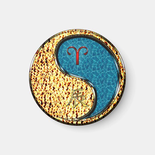 Ram en waterdraak magneet (Voorkant)