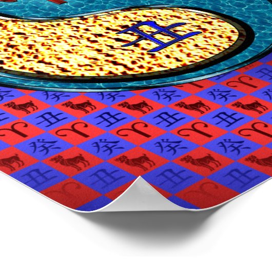 Ram en wateros poster (Hoek)