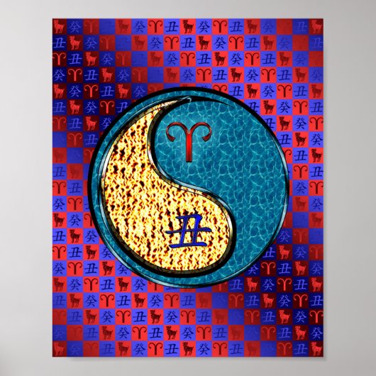 Ram en wateros poster (Voorkant)