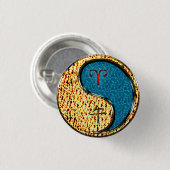 Ram en waterpaard ronde button 3,2 cm (Voorkant /achterkant)