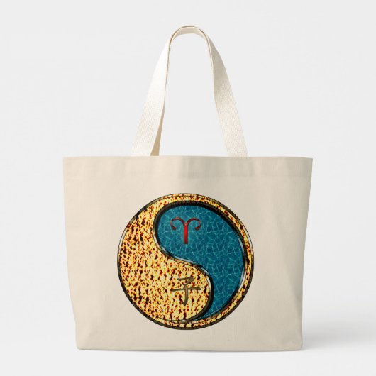 Ram en waterrat grote tote bag (Achterkant)