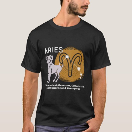 Ram Feiten Ram Sterrenbeeld Ram Koning T-shirt (Voorkant)