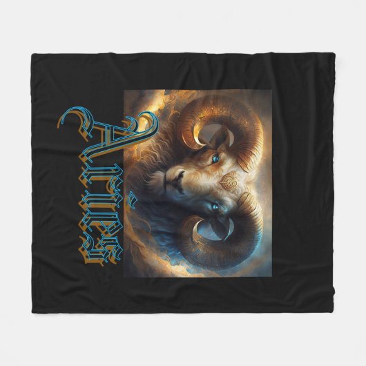 Ram Fleece Deken (Voorkant (Horizontaal))