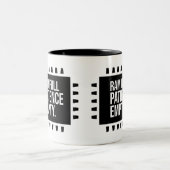 Ram full patiencie empty tweekleurige koffiemok (Center)