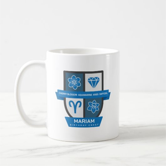Ram Geboortedag Wapen™ voor 21-31 Maart Mok (Links)