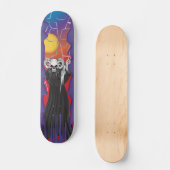 Ram Gehoornde Skull Skateboard (Voorkant)