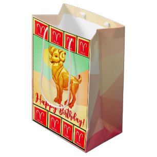 Ram - Gelukkige Verjaardag Middenformaat Cadeautas