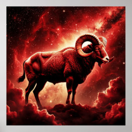 Ram Geschenk voor Ram Sterrenbeeld voor Dappere Vu Poster