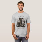 Ram Grafisch T-shirt met Aries-sterrenbeeld (Voorkant volledig)