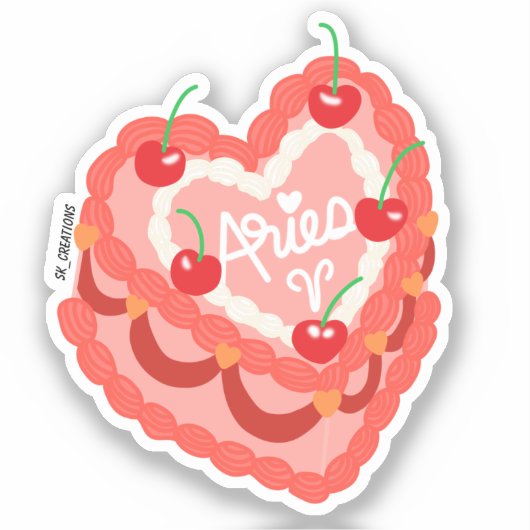 Ram Harttaart Sticker (Voorkant)