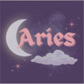 Ram Hemelse Esthetische Dromerige Maanwolk Sterren Sticker (Voorkant)