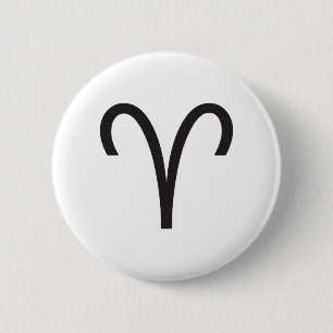 RAM, HOROSCOOP SYMBOOL RONDE BUTTON 5,7 CM