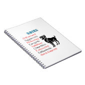 Ram Horoscoop Zodiac Sign Notitieboek (Rechterzijde)