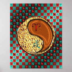 Ram & Hout Hond Poster