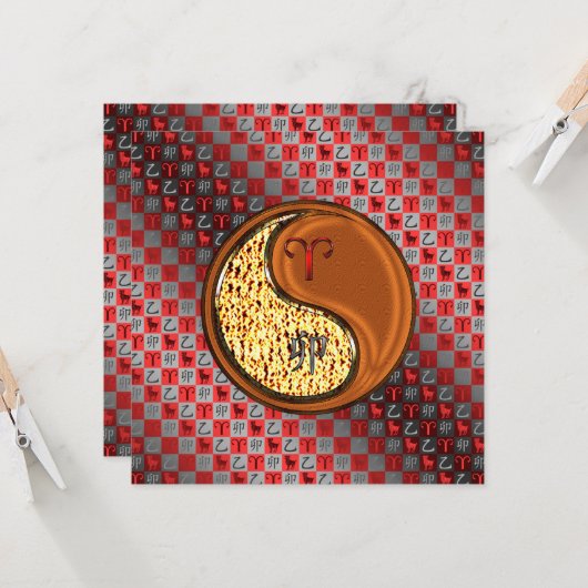 Ram & Hout Konijn. Kaart (Voorkant / Achterkant in situ)