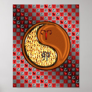 Ram & Hout Konijn Poster