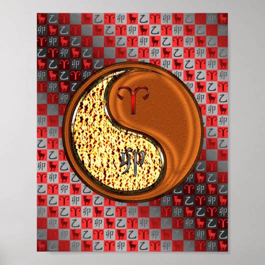 Ram & Hout Konijn Poster (Voorkant)