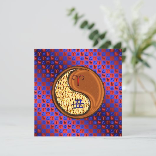 Ram & hout os kaart (Staand voorkant)