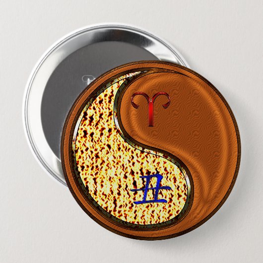 Ram & hout os ronde button 4,0 cm (Voorkant /achterkant)