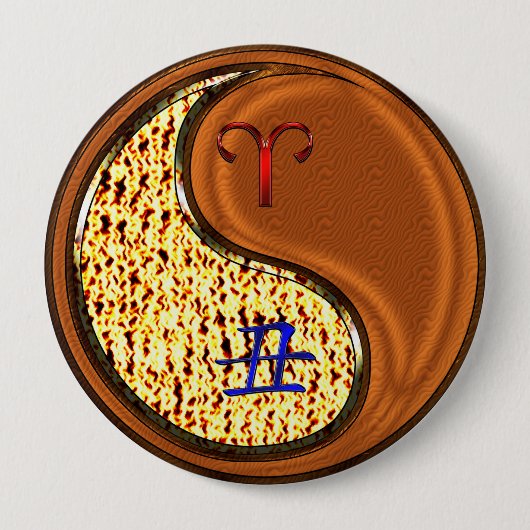 Ram & hout os ronde button 4,0 cm (Voorkant)