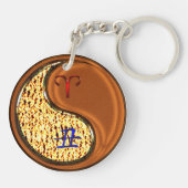 Ram & hout os sleutelhanger (Achterkant)