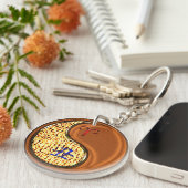 Ram & hout os sleutelhanger (Voorkant Rechts)