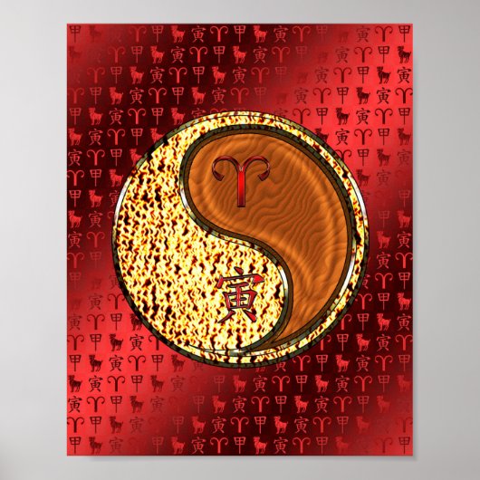 Ram & Hout Tijger Poster (Voorkant)