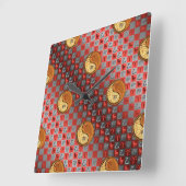 Ram & Houten Konijn. Vierkante Klok (Hoek)