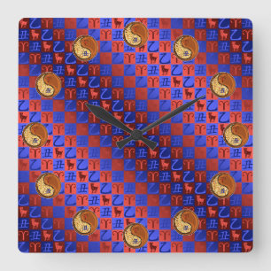 Ram & Houten Os Vierkante Klok